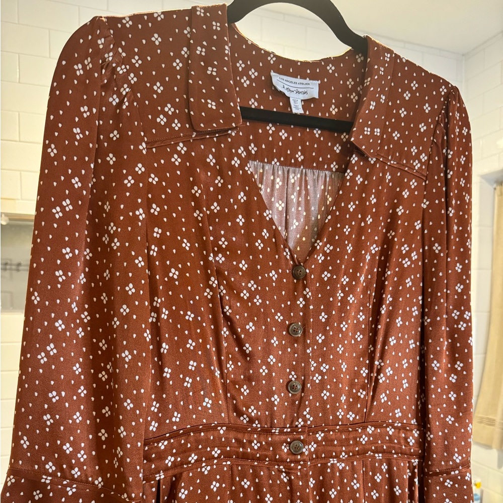 Copper print jumpsuit